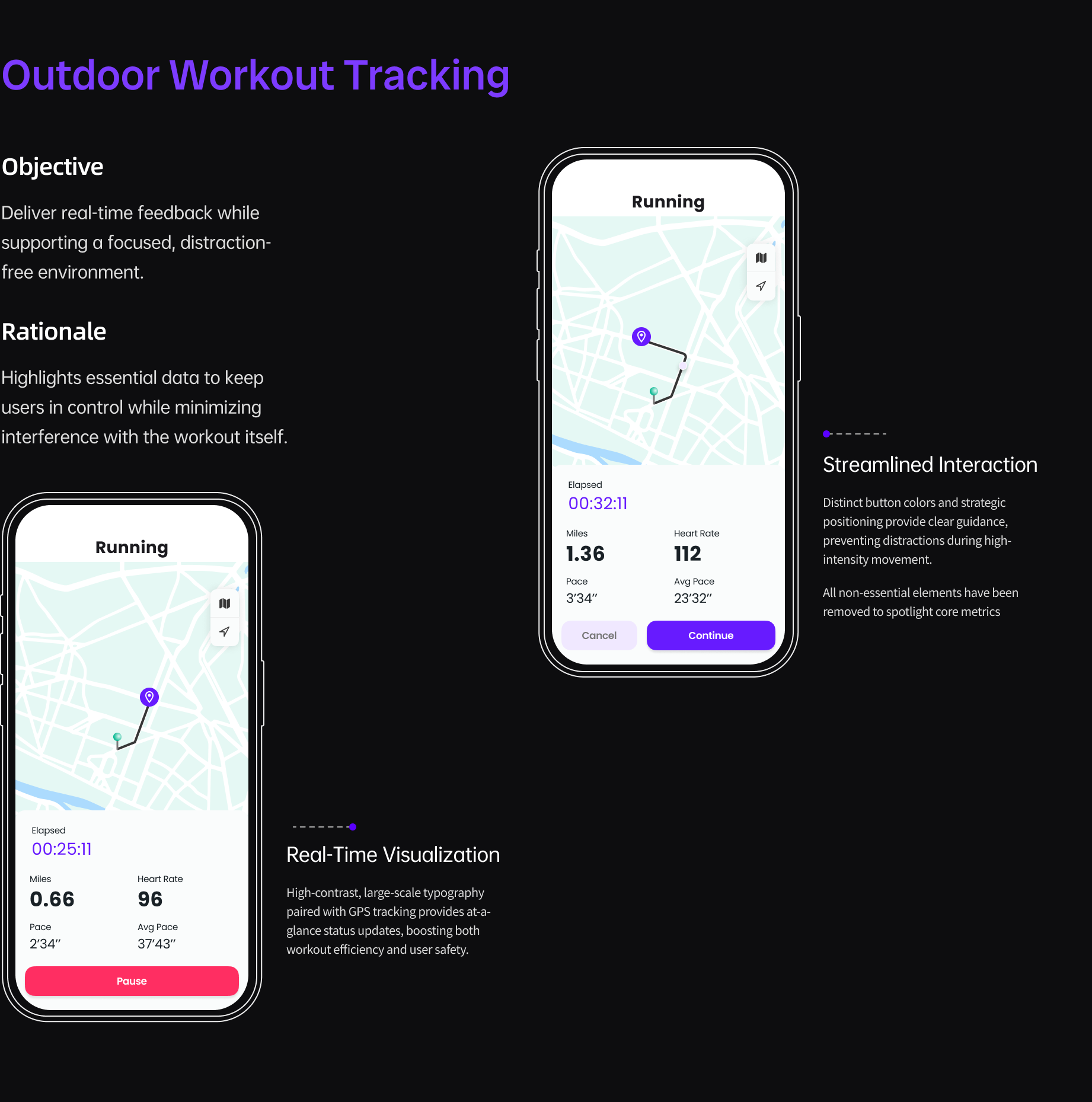 Outdoor workout tracking: real-time data, distraction-free